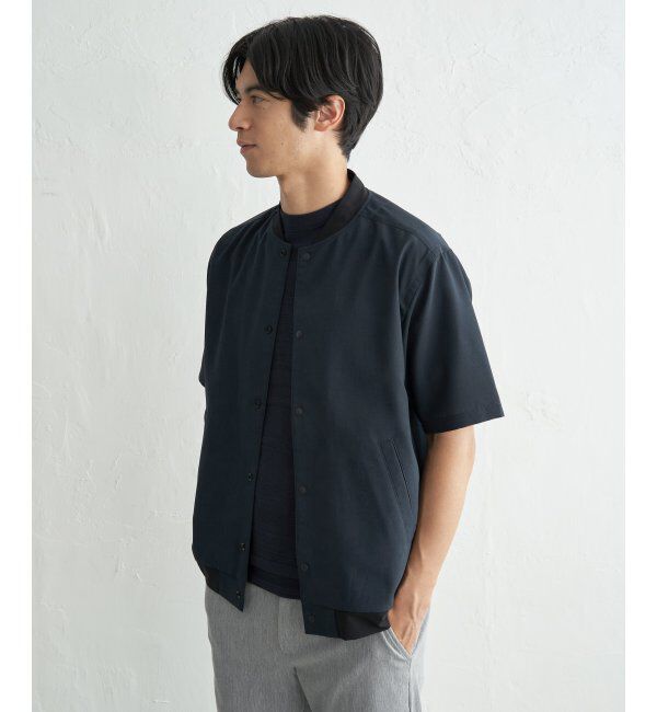 ikka「【イージーケア】半袖ブルゾン」|ブルゾン・スタジャン|