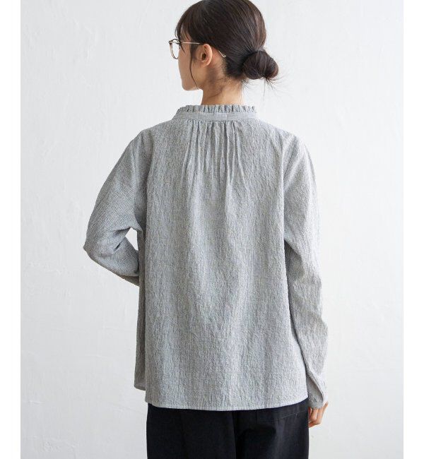 Lbc with Life「オーガニックコットン襟フリルブラウス」|シャツ・ブラウス|