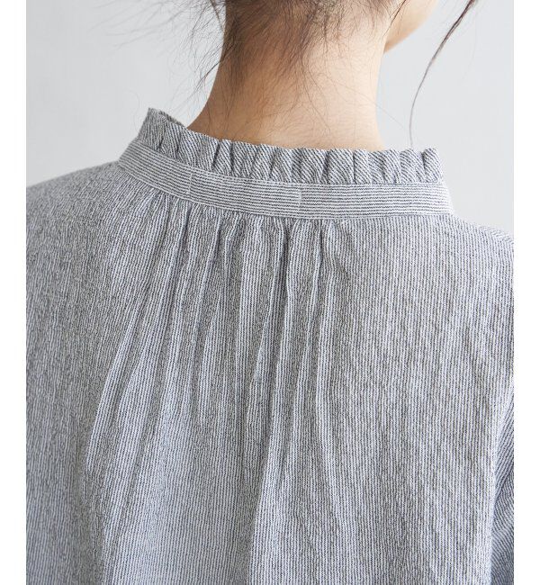 Lbc with Life「オーガニックコットン襟フリルブラウス」|シャツ・ブラウス|