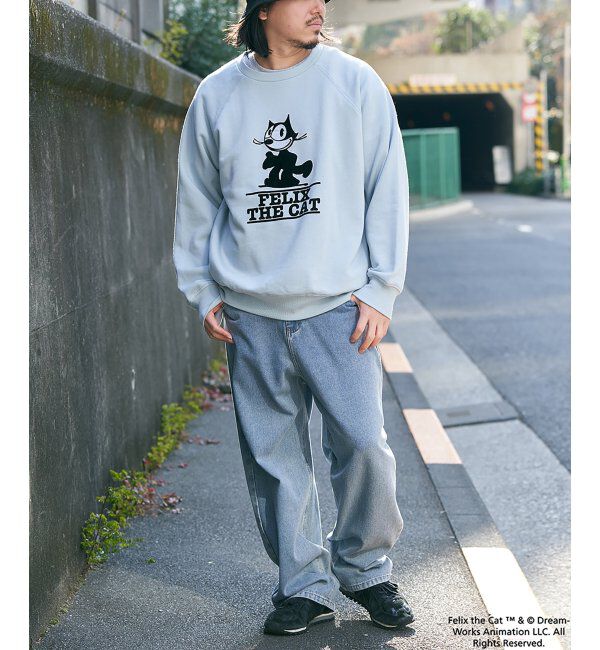 VENCE share style「Felix the cat フィリックス・ザ・キャット ラグランフロッキートレーナー」|スウェット・ジャージ|