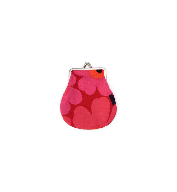 Marimekko「Mini Unikko / Pieni Kukkaro がま口ポーチ」|ポーチ|レッド&times;レッド