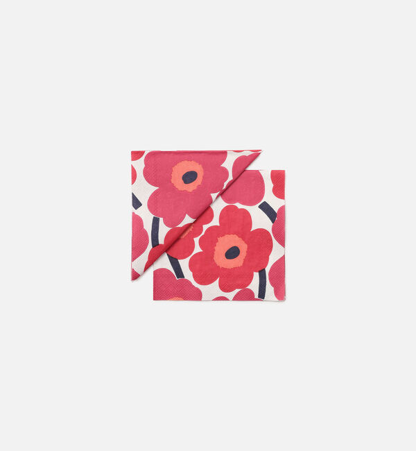 Marimekko「Unikko カクテルナプキン 25X25cm」|その他|レッド