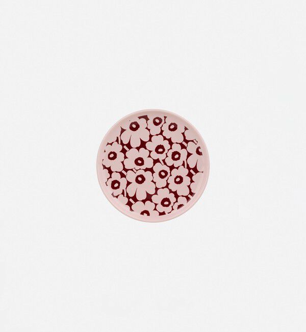 Marimekko「【日本限定】Pikkuinen Unikko プレート 13.5cm」|その他|ピンク&times;バーガンディ
