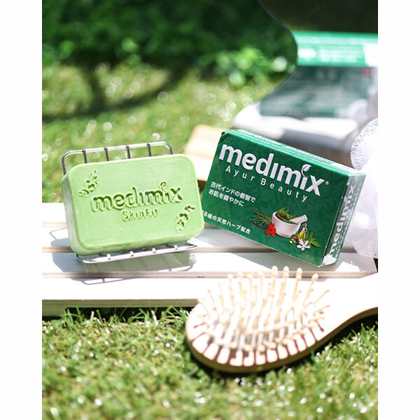  「メディミックス アロマソープグリーン 本体/さっぱりした洗い上がり/爽やかなハーブの香り (5個)」|ボディクレンジング|