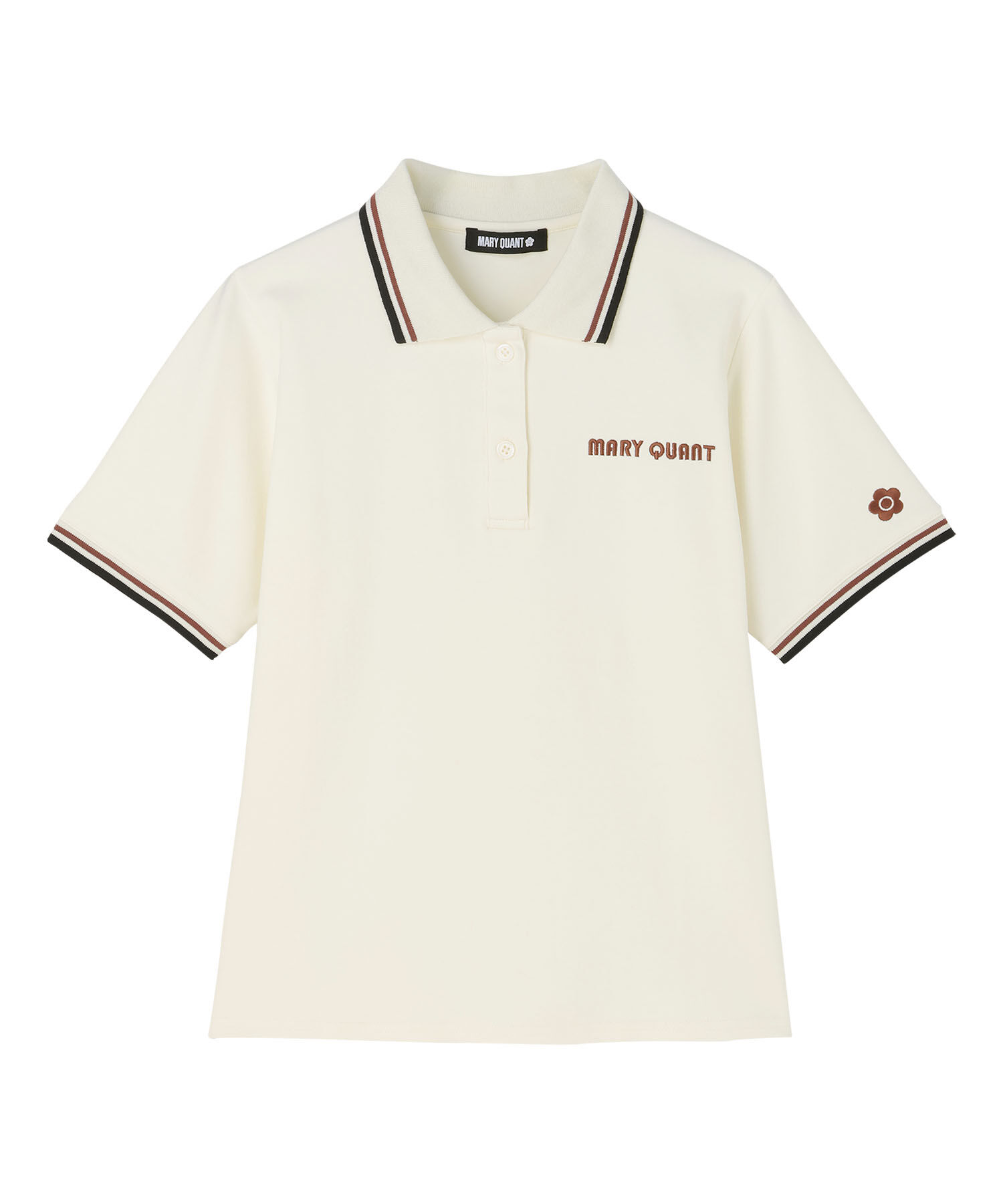 MARY QUANT「レトロロゴポロ プルオーバー」|ポロシャツ|アイボリー