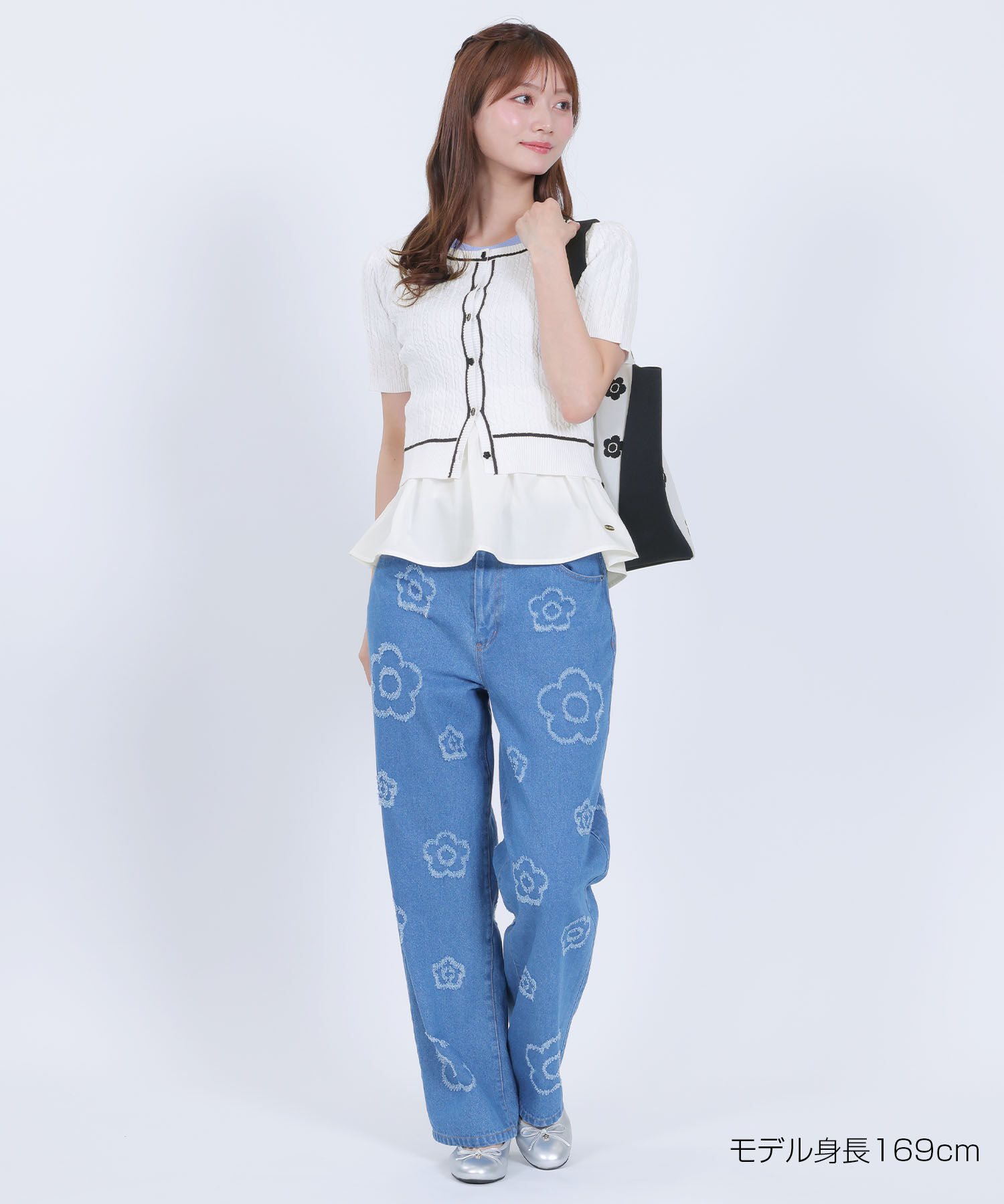 MARY QUANT「デイジーワンポイントケーブル カーディガン」|ニット・セーター|