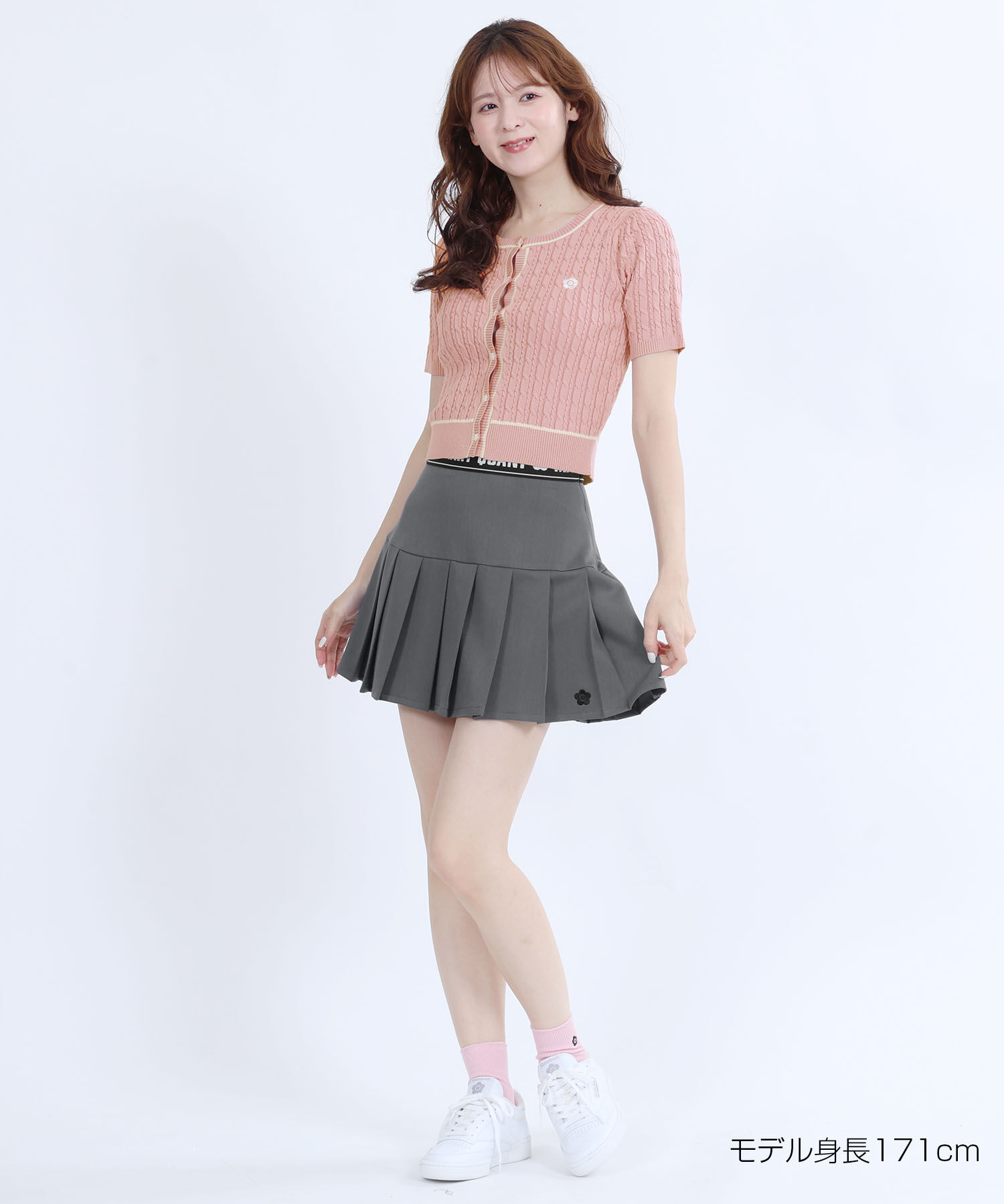 MARY QUANT「デイジーワンポイントケーブル カーディガン」|ニット・セーター|