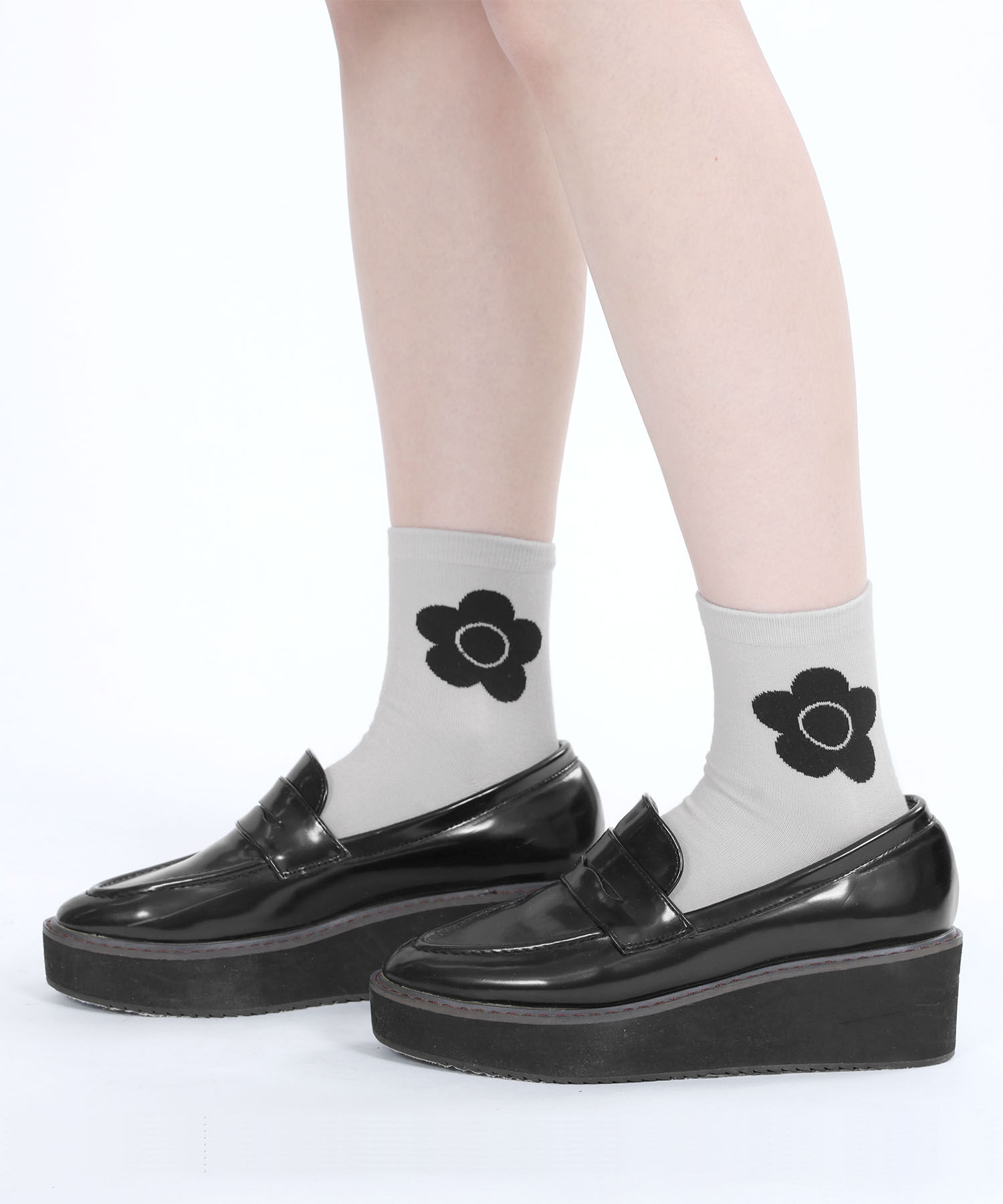 MARY QUANT「デイジーポイント ソックス」|ソックス|グレー