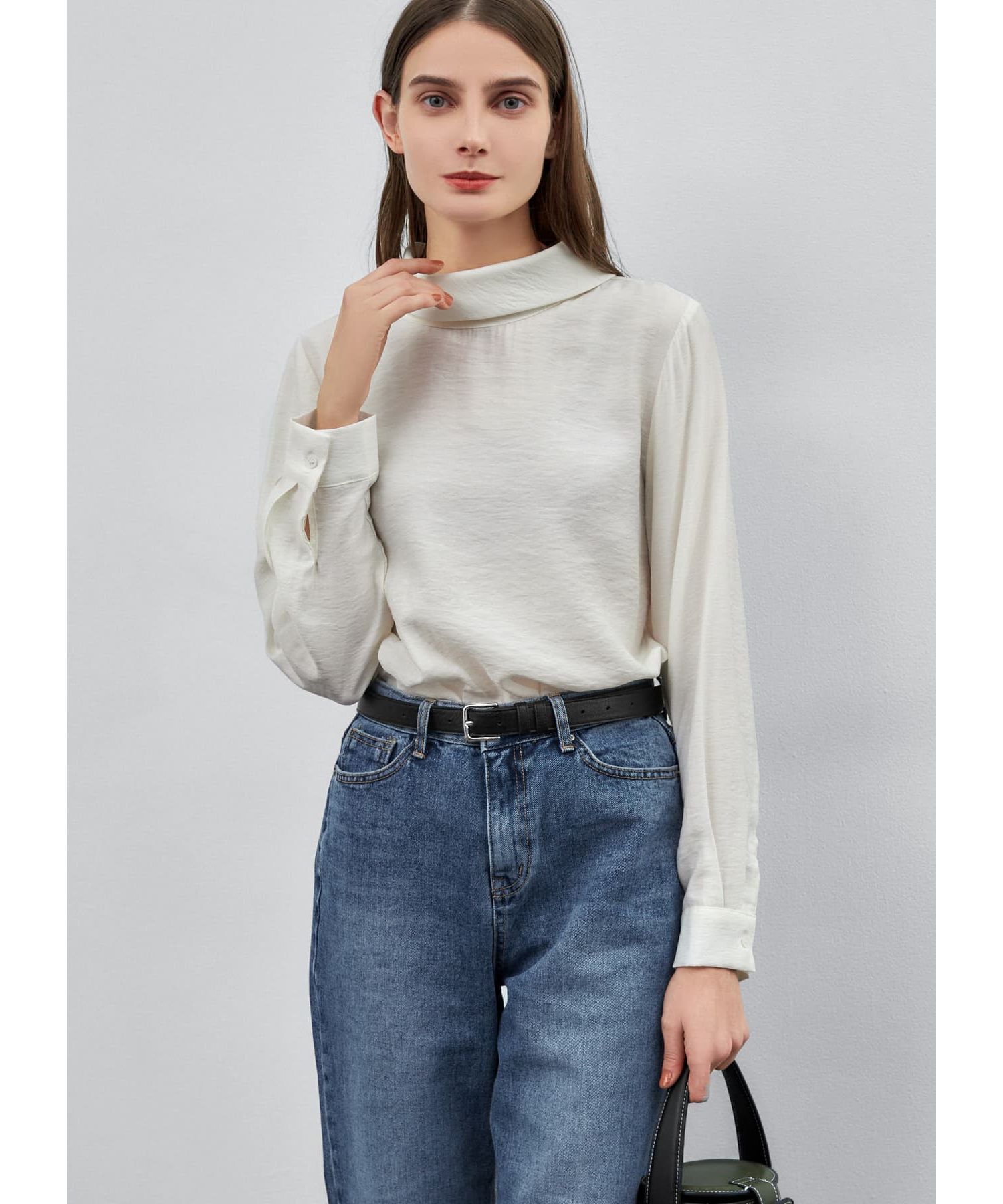 STYLE DELI「25mmスクエアオフバックルレザーベルト／SV金具」|ベルト|