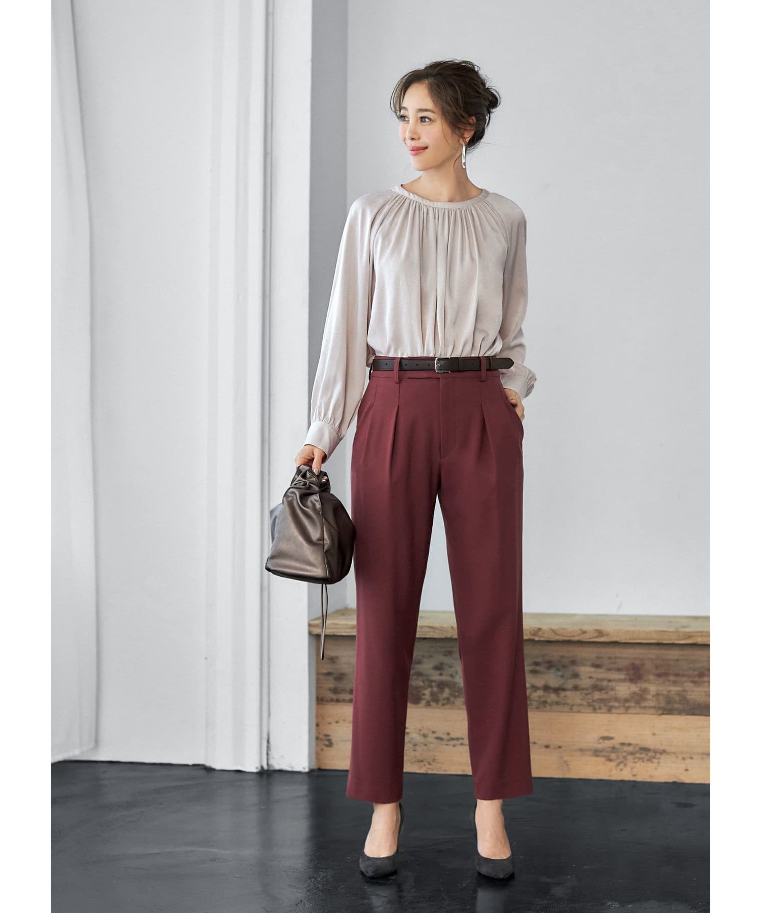 STYLE DELI「25mmスクエアオフバックルレザーベルト／SV金具」|ベルト|