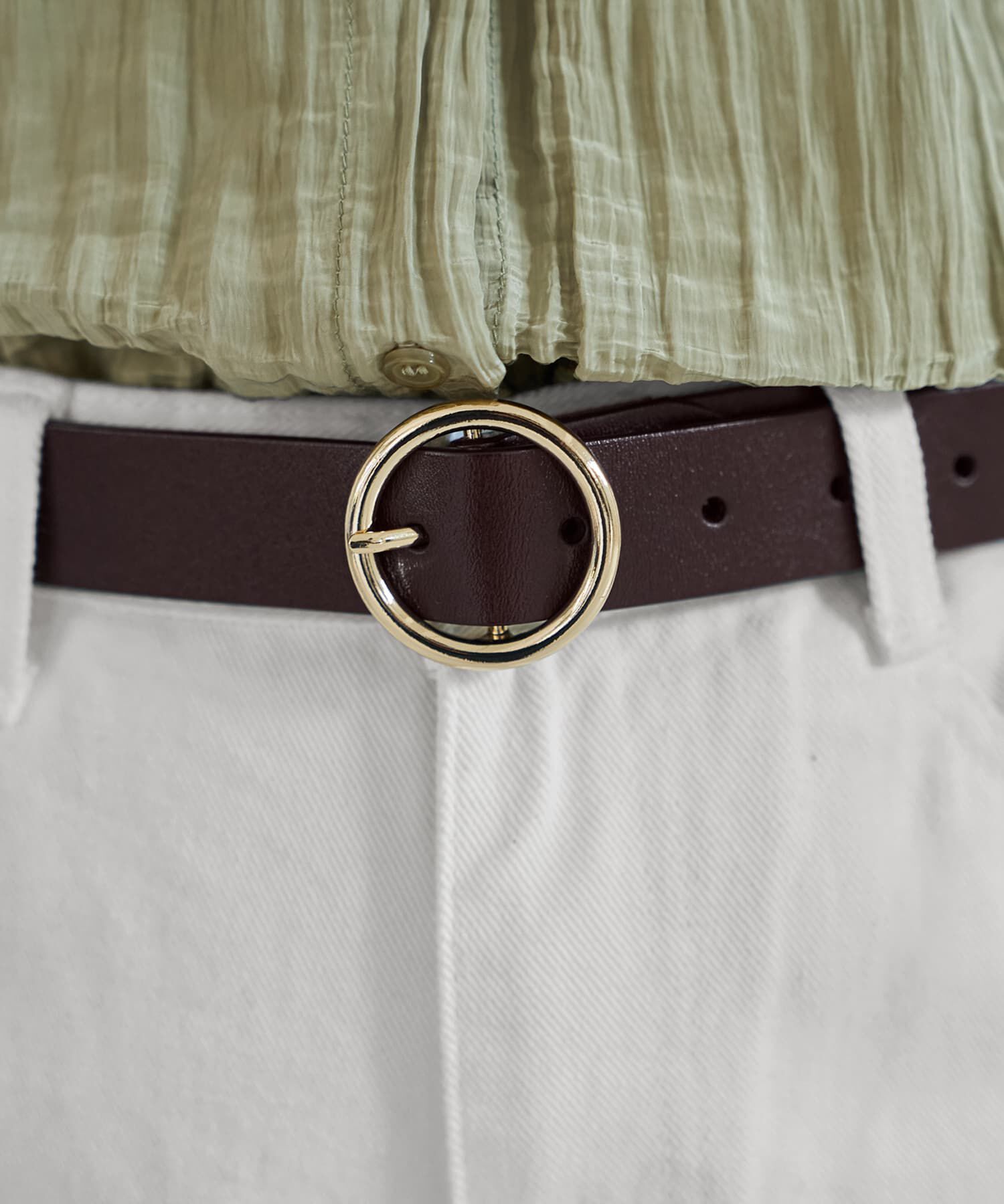 STYLE DELI「【DELI by】サークルバックル本革ベルト」|ベルト|