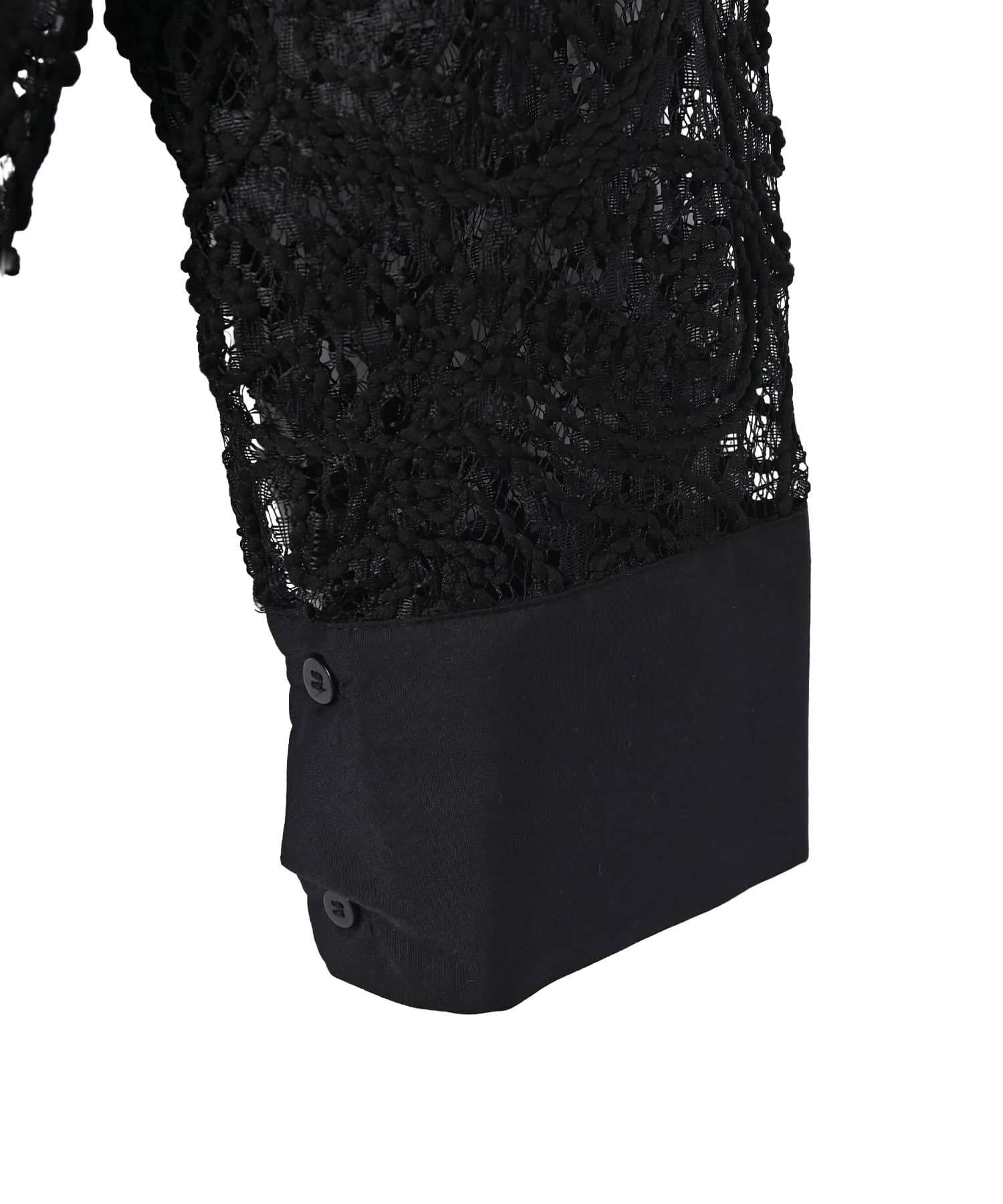 STYLE DELI「【BLK001】刺繍レースオーバーサイズシャツ」|シャツ・ブラウス|