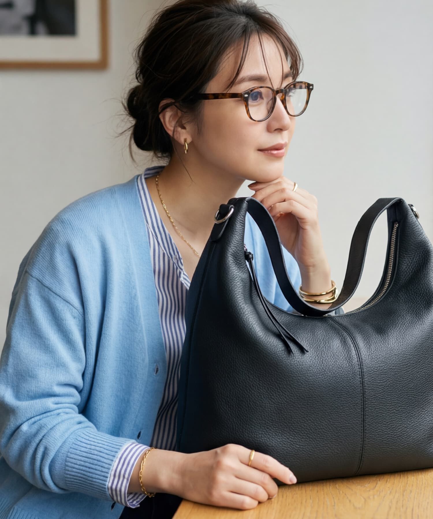 STYLE DELI「【DELI by】ソフトグレインレザーラージトートバッグ」|トートバッグ|