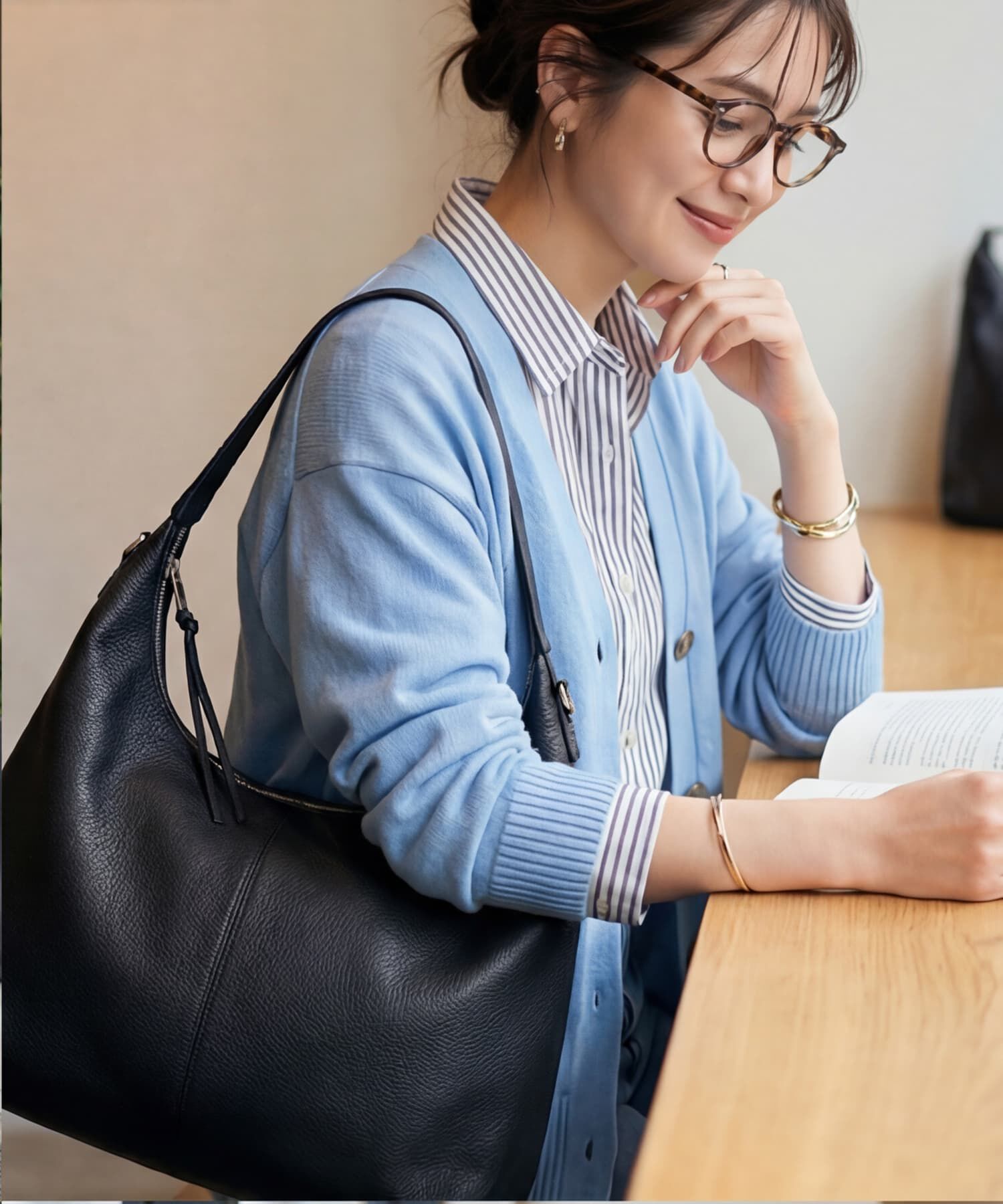 STYLE DELI「【DELI by】ソフトグレインレザーラージトートバッグ」|トートバッグ|