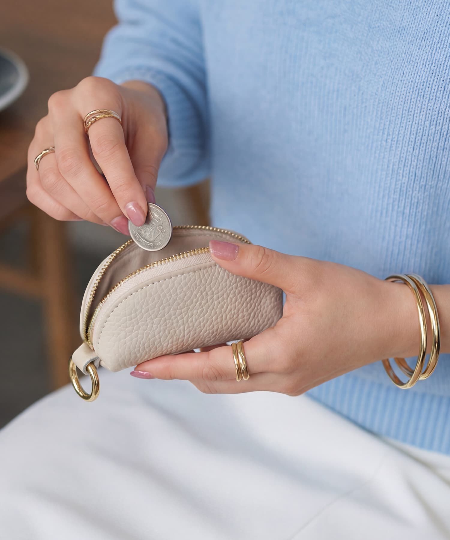 STYLE DELI「【DELI by】レザーミニキーポーチ＆コインケース」|コインケース|ホワイト