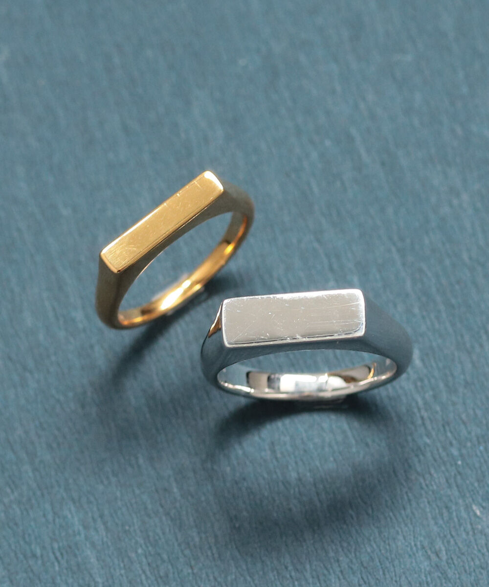 NOIR DE POUPEE「Two as one silver925 シグネットワイドリング　ペア」|リング|