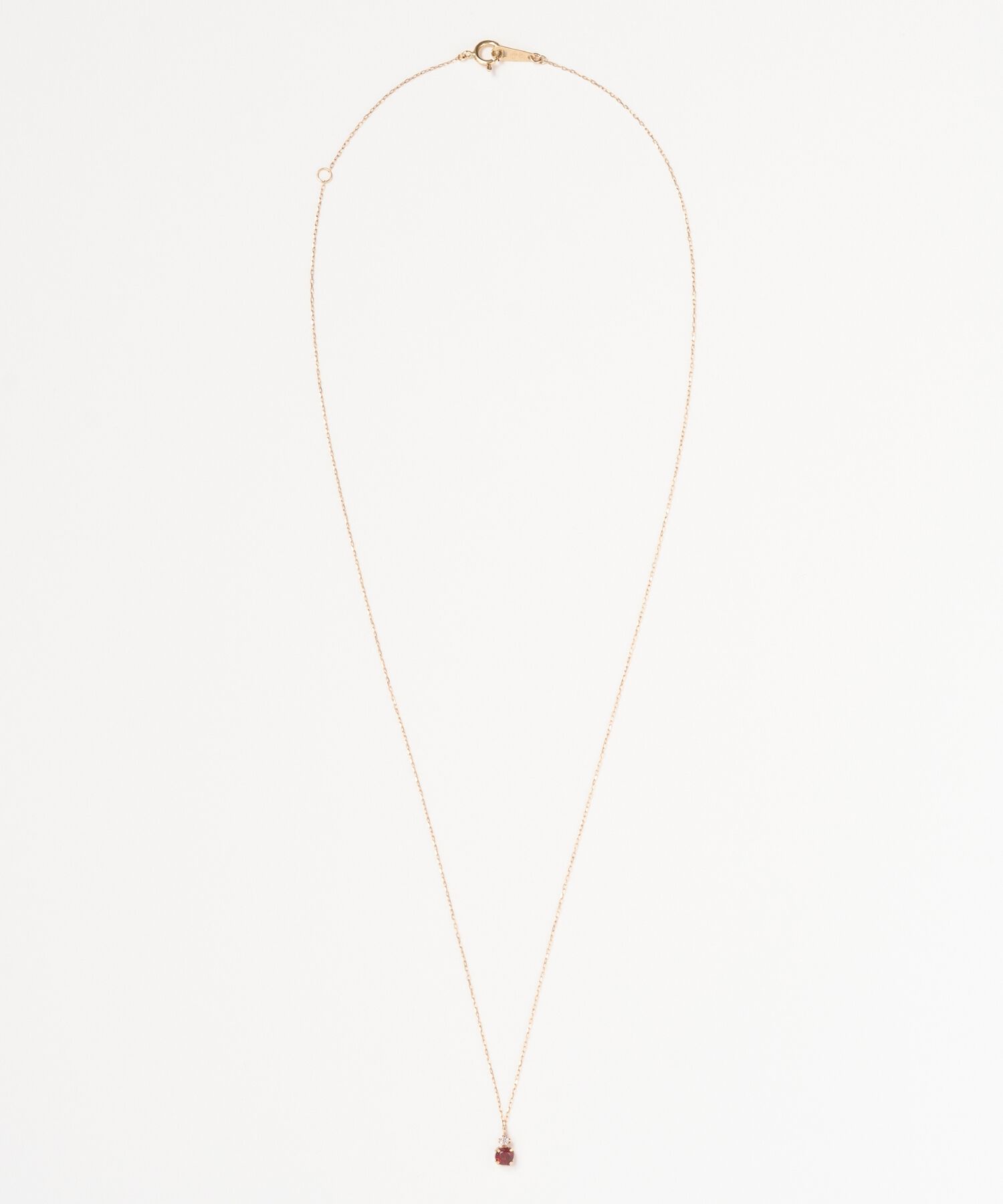 Phoebe「【K10】ジュエルラックネックレス　ガーネット/BOX付き」|ネックレス|