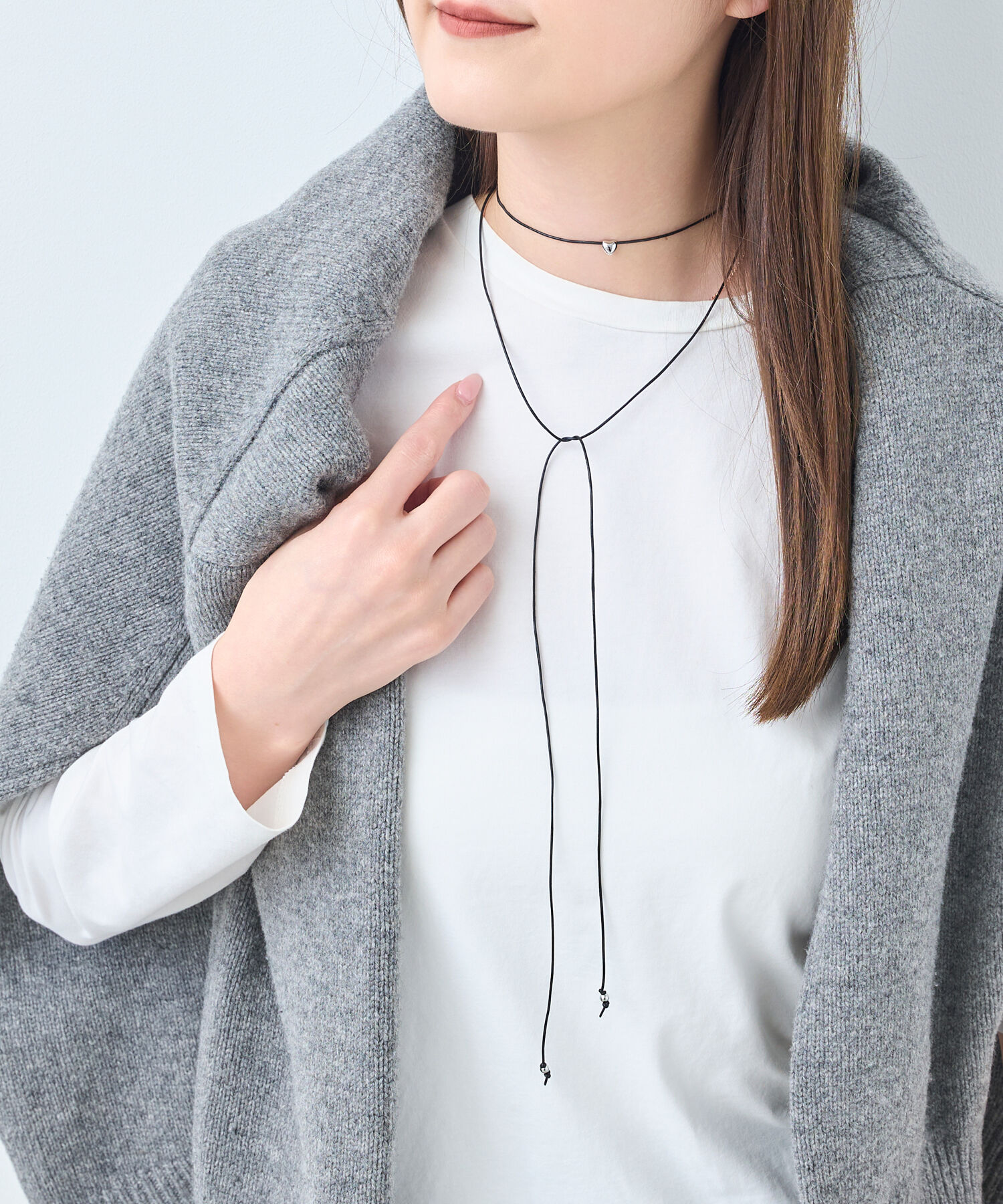 Phoebe「プランプハートコードチョーカーネックレス」|ネックレス|