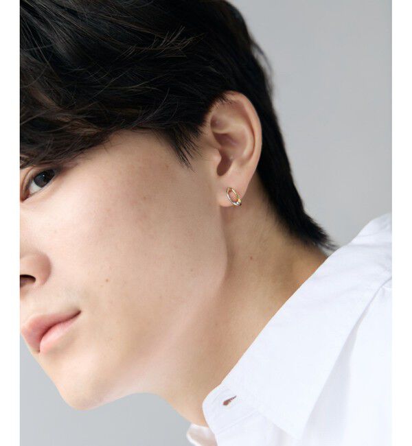 Jouete「[スナップイヤリング] ダブルライン コンビカラー」|イヤリング|