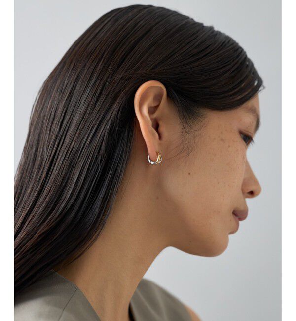 Jouete「[スナップイヤリング] ダブルライン コンビカラー」|イヤリング|