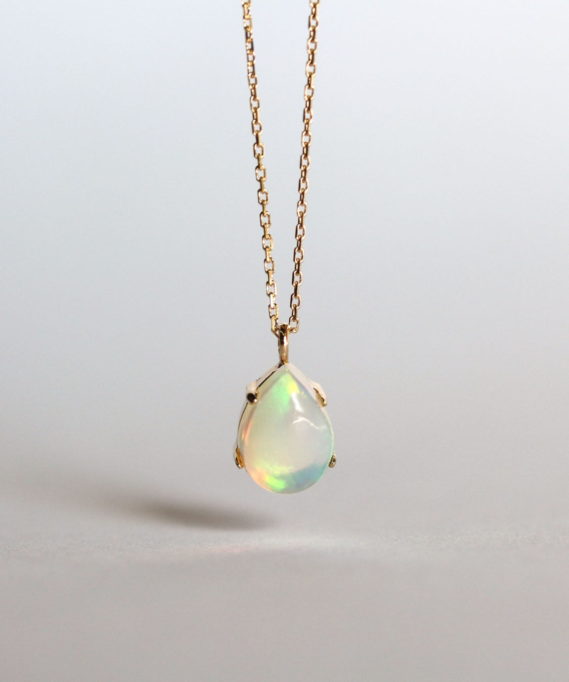  「オパール ペアシェイプ ネックレス | K10YG」|ネックレス|