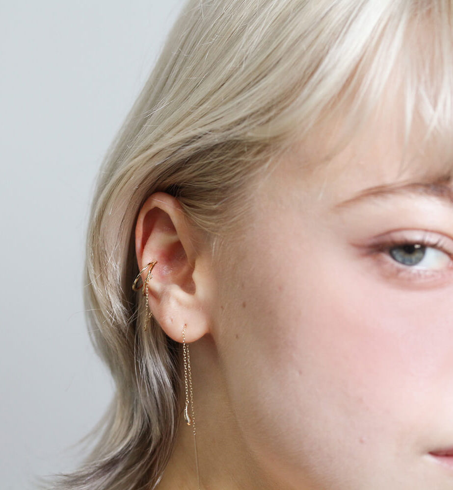  「ゴールド チェーン イヤーカフ | K10YG 【片耳用】」|イヤーカフ|