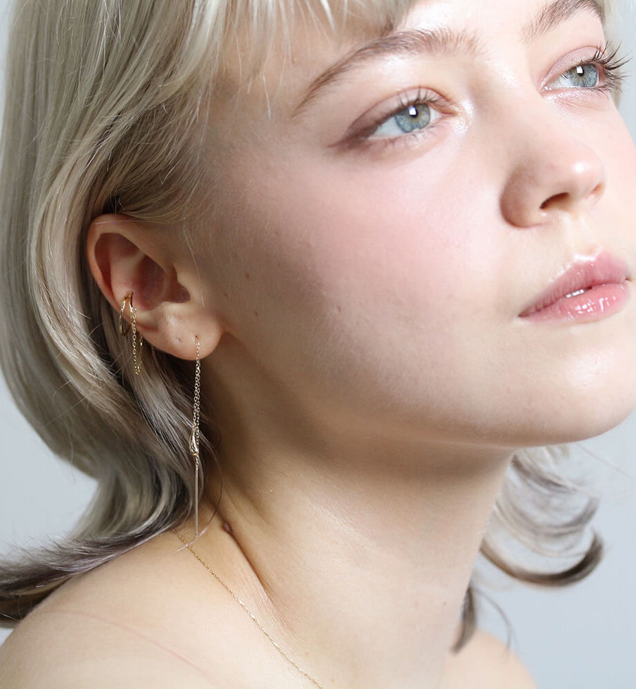  「ゴールド チェーン イヤーカフ | K10YG 【片耳用】」|イヤーカフ|