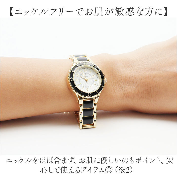 BACKYARD FAMILY「plaisir 時計 NTK-313 通販 腕時計 ニッケルフリー リストウォッチ レディース」|腕時計|