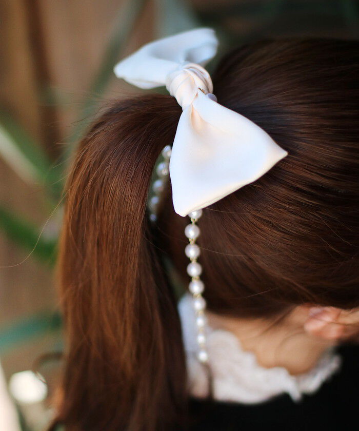 BACKYARD FAMILY「キッズ ヘアゴム リボン 通販 パールチェーン 58392202 ジューリーヘアゴム 大きめ」|その他|