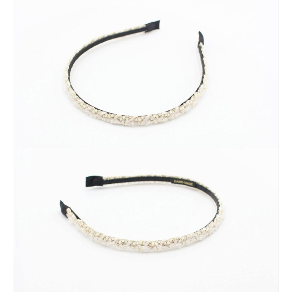 BACKYARD FAMILY「ツイード カチューシャ キッズ シンプル 通販 ヘッドドレス 女の子 子供 子ども こども」|その他|ホワイト1