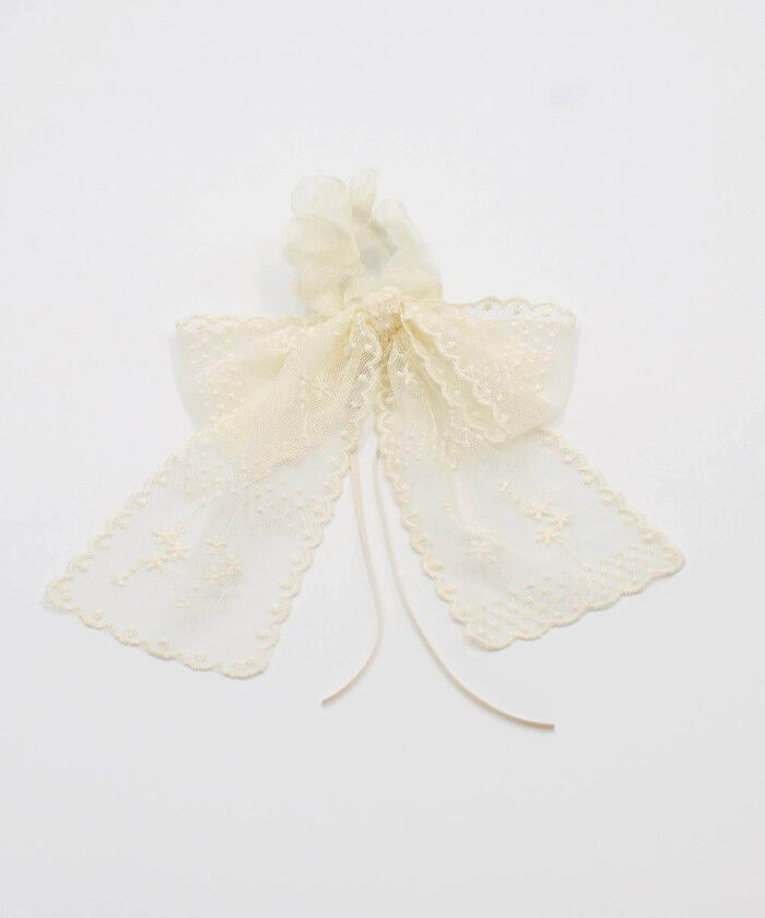 BACKYARD FAMILY「Rora シュシュ キッズ 通販 ミルククリーム 髪飾り お団子 ヘアゴム ポニーテール リボン」|その他|