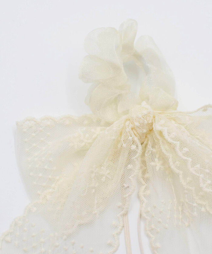 BACKYARD FAMILY「Rora シュシュ キッズ 通販 ミルククリーム 髪飾り お団子 ヘアゴム ポニーテール リボン」|その他|