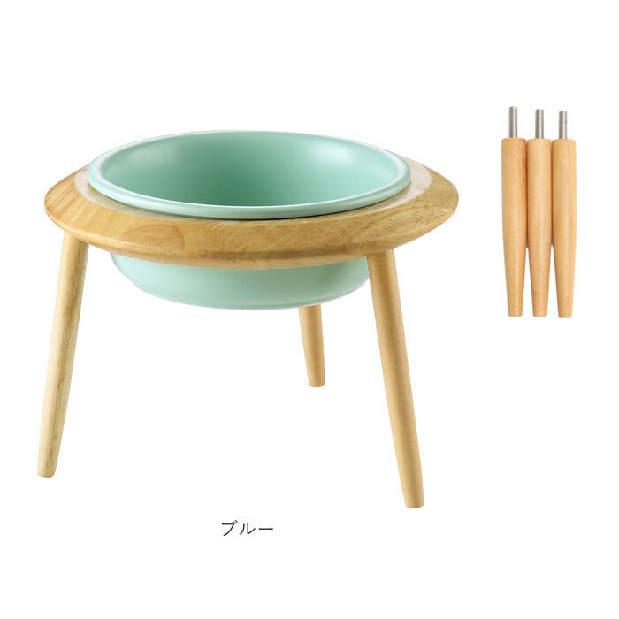 BACKYARD FAMILY「フードボウル 高さがある 通販 猫 犬 木製 陶器 高さ調整 フードボール フードスタンド」|その他|