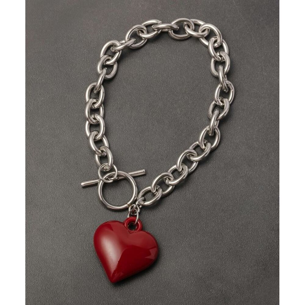 BACKYARD FAMILY「ブレスレット ハート 通販 レディース ハートブレスレット チェーンブレスレット」|その他|レッド1