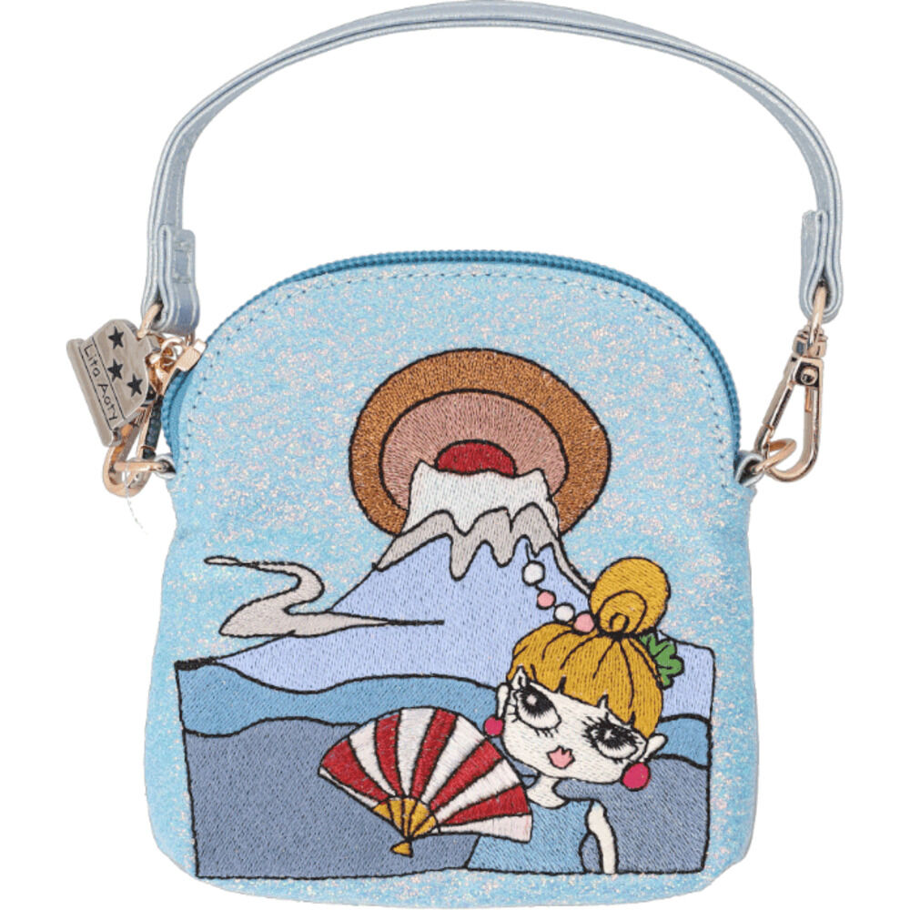 BACKYARD FAMILY「ポーチ 小物入れ 通販 Lyre リタちゃん メイクポーチ マルチケース コスメポーチ 刺繍」|ポーチ|ブルー1