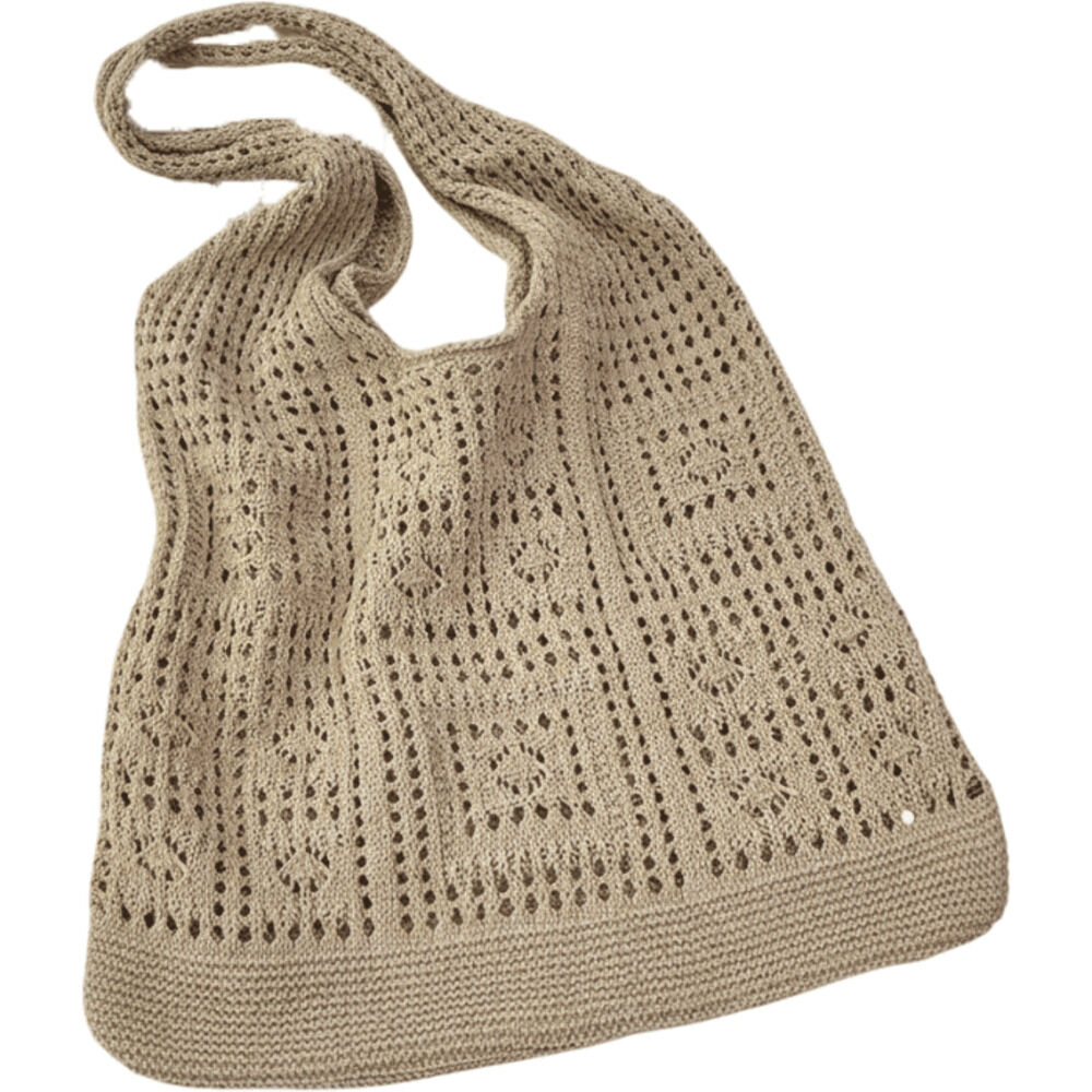BACKYARD FAMILY「ニットトートバッグ 肩掛け 通販 トートバッグ レディース ニットバッグ ニットトート ニット」|トートバッグ|ブラウン1
