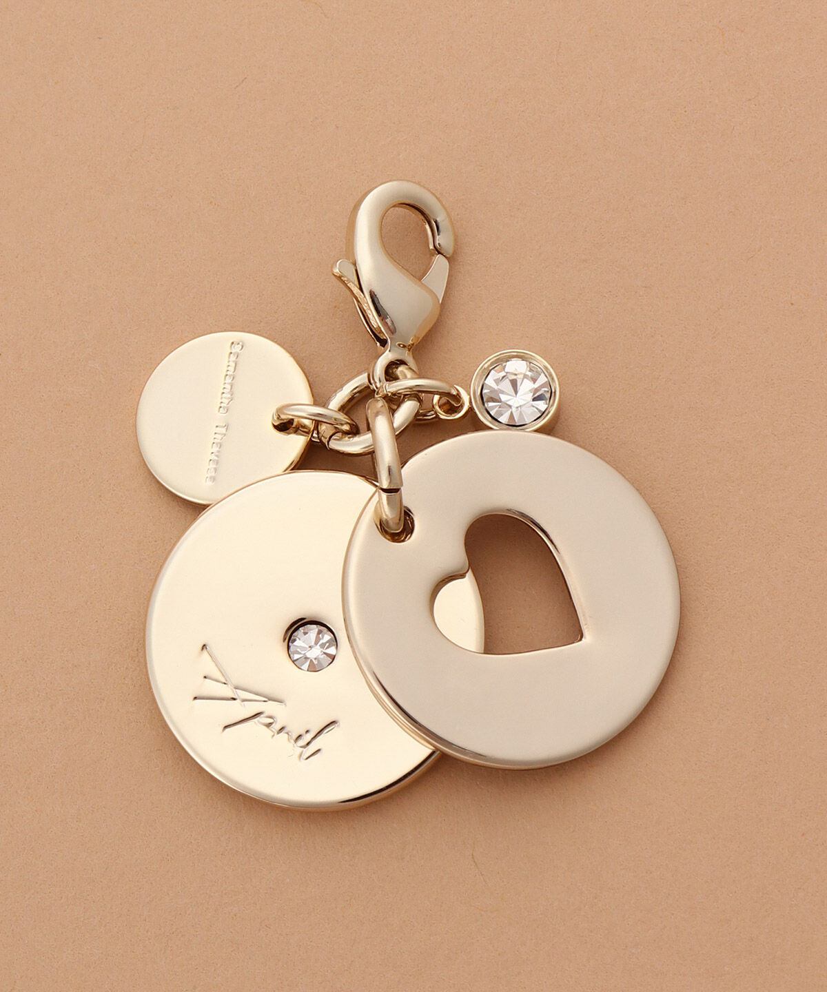 Samantha Thavasa「バースデーストーンカラービジューファスナーチャーム（4月）」|チャーム・キーホルダー|