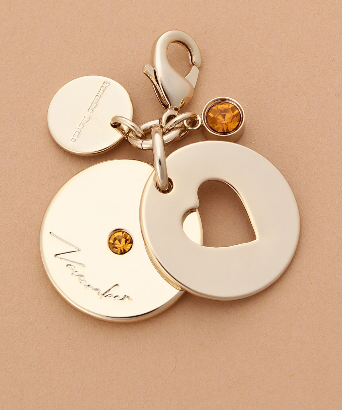 Samantha Thavasa「バースデーストーンカラービジューファスナーチャーム（11月）」|チャーム・キーホルダー|