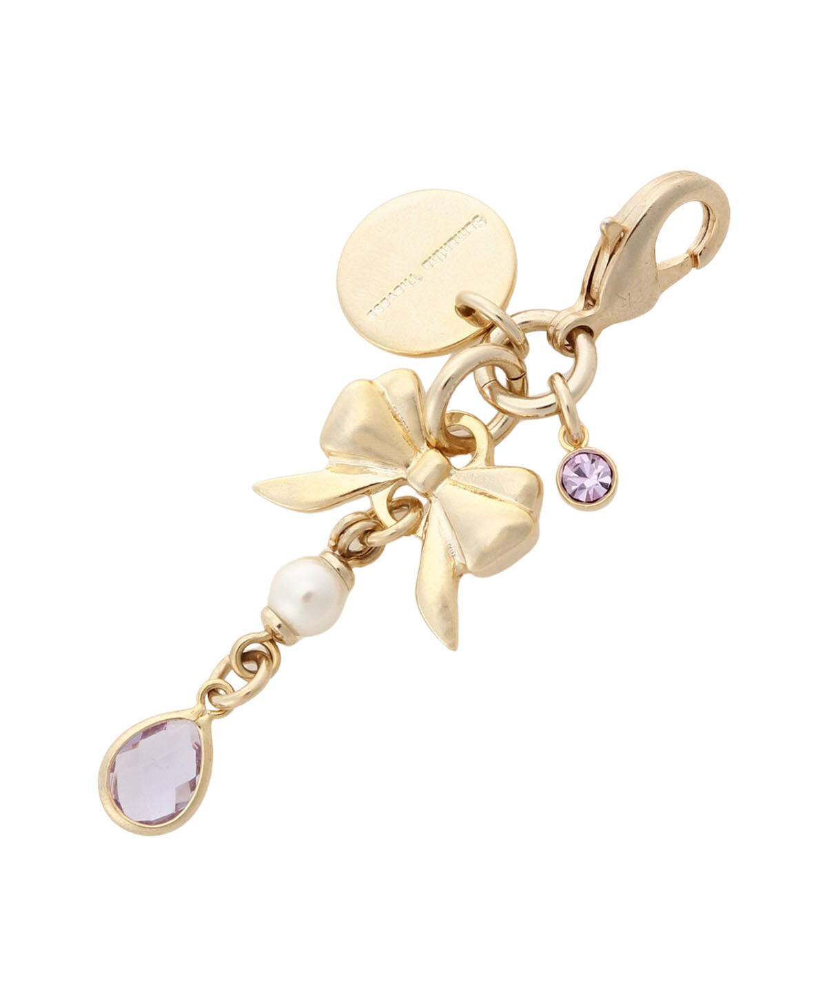 Samantha Thavasa「ゴールドリボンファスナーチャーム」|チャーム・キーホルダー|ラベンダー