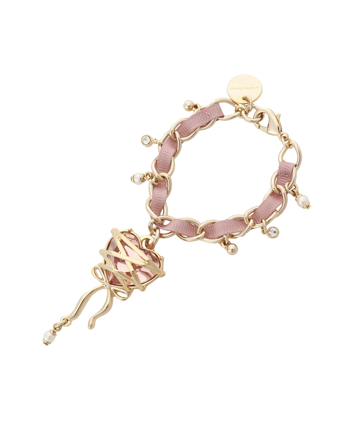 Samantha Thavasa「リボンハートバッグチャーム」|チャーム・キーホルダー|ﾋﾟﾝｸﾍﾞｰｼﾞｭ