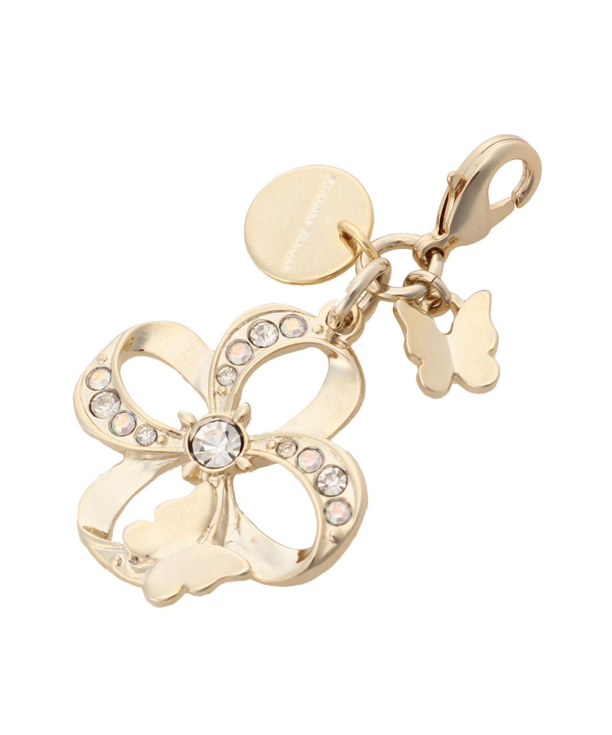 Samantha Thavasa「フラワーパピヨンモチーフ ファスナーチャーム」|チャーム・キーホルダー|クリア