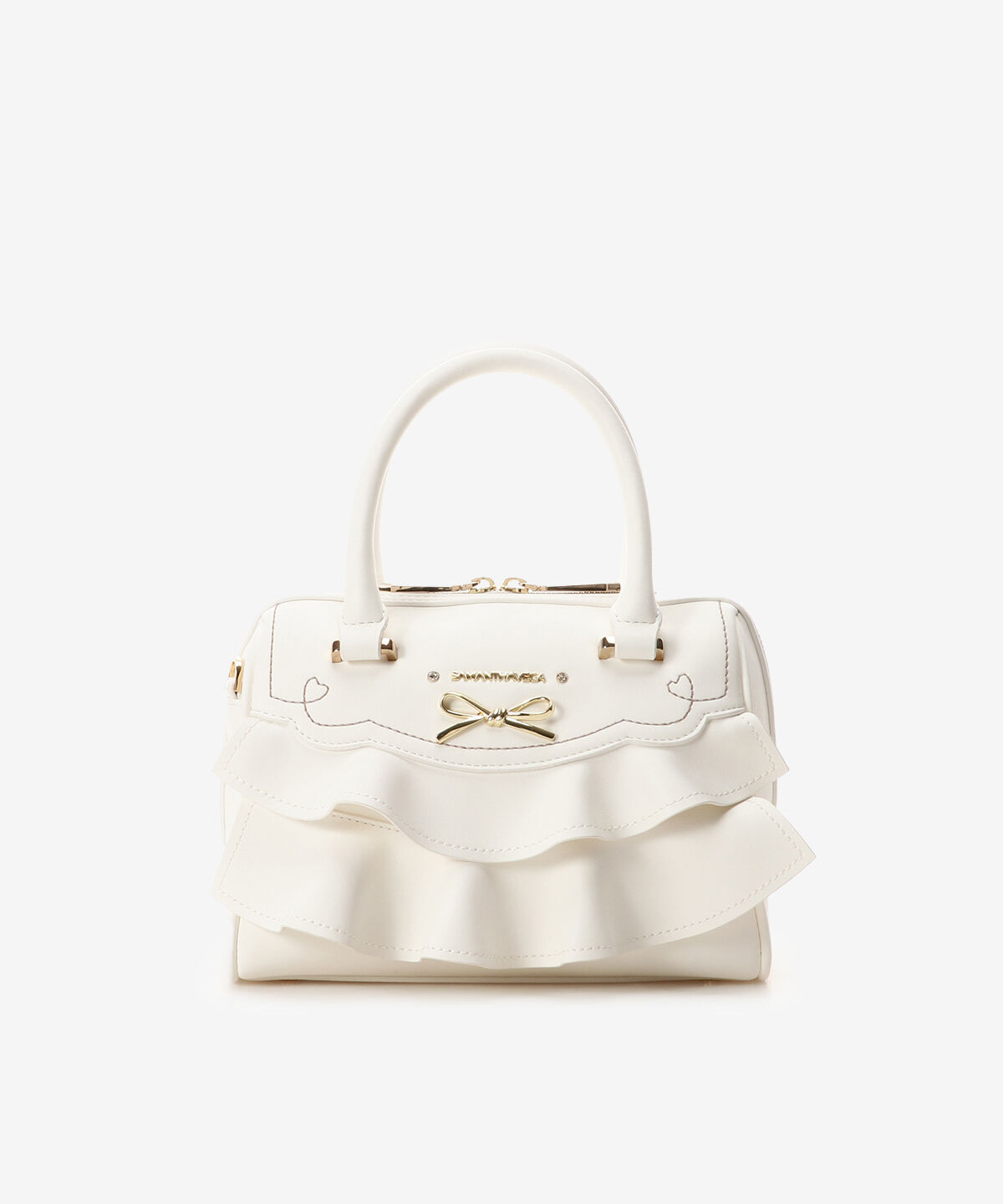 Samantha Vega「フリルリボンハンドバッグ」|ハンドバッグ|ホワイト