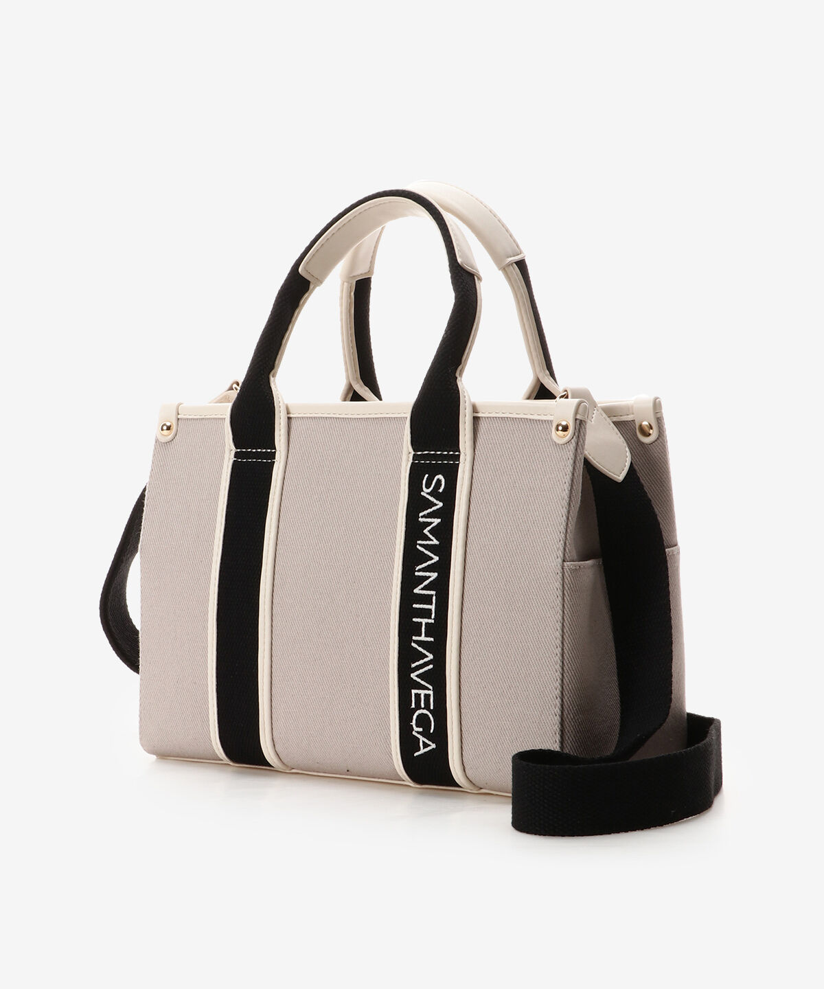 Samantha Vega「ロゴテープキャンバスハンドバッグ（小）」|ハンドバッグ|