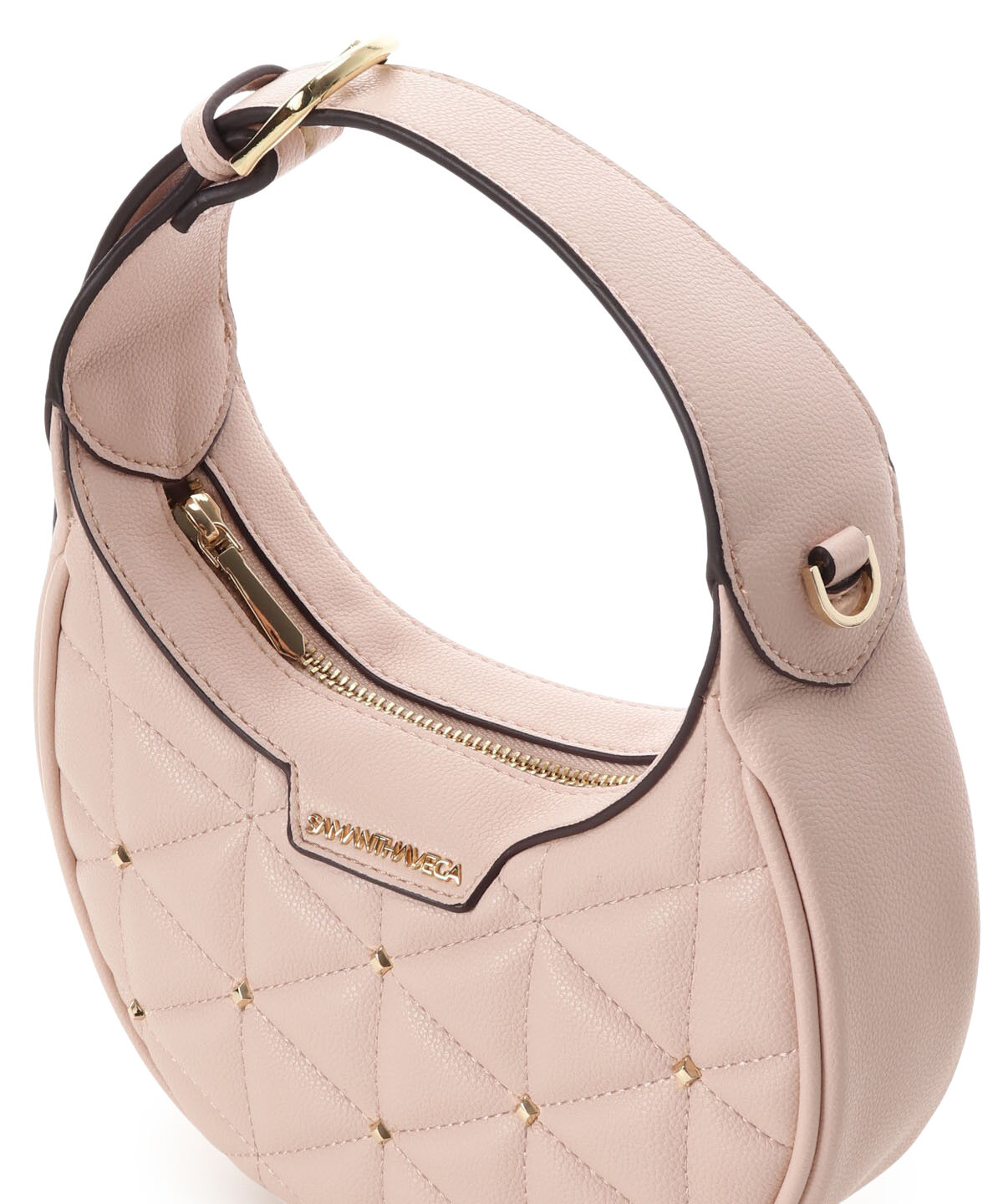 Samantha Vega「キルティングスタッズハーフムーンバッグ」|ハンドバッグ|