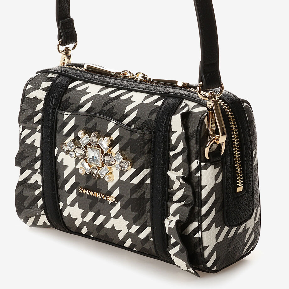 Samantha Vega「チェックビジューフリルショルダーバッグ」|ショルダー・メッセンジャー|