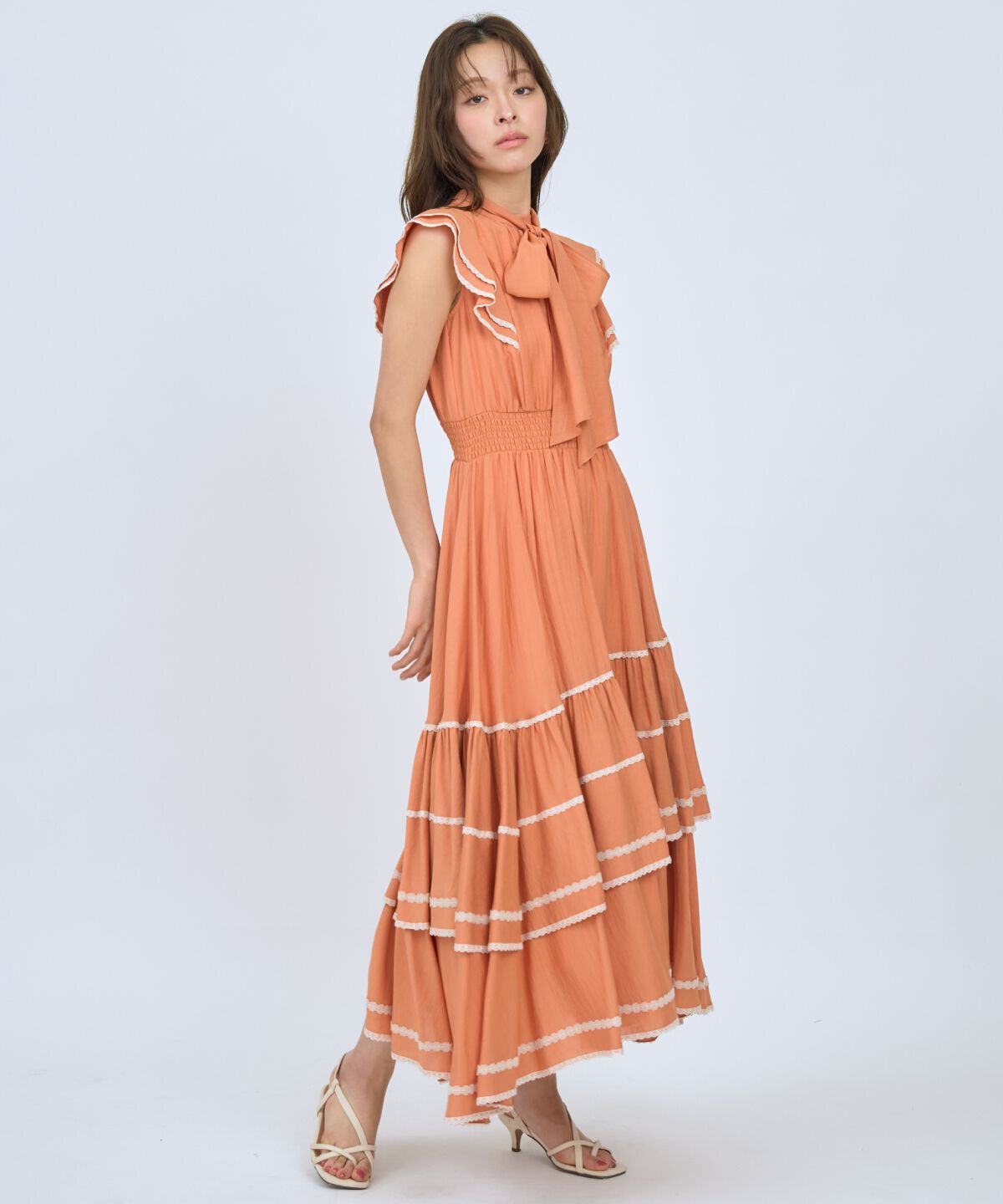 アンドクチュール「レーストリミングティアードワンピース」|ワンピース|