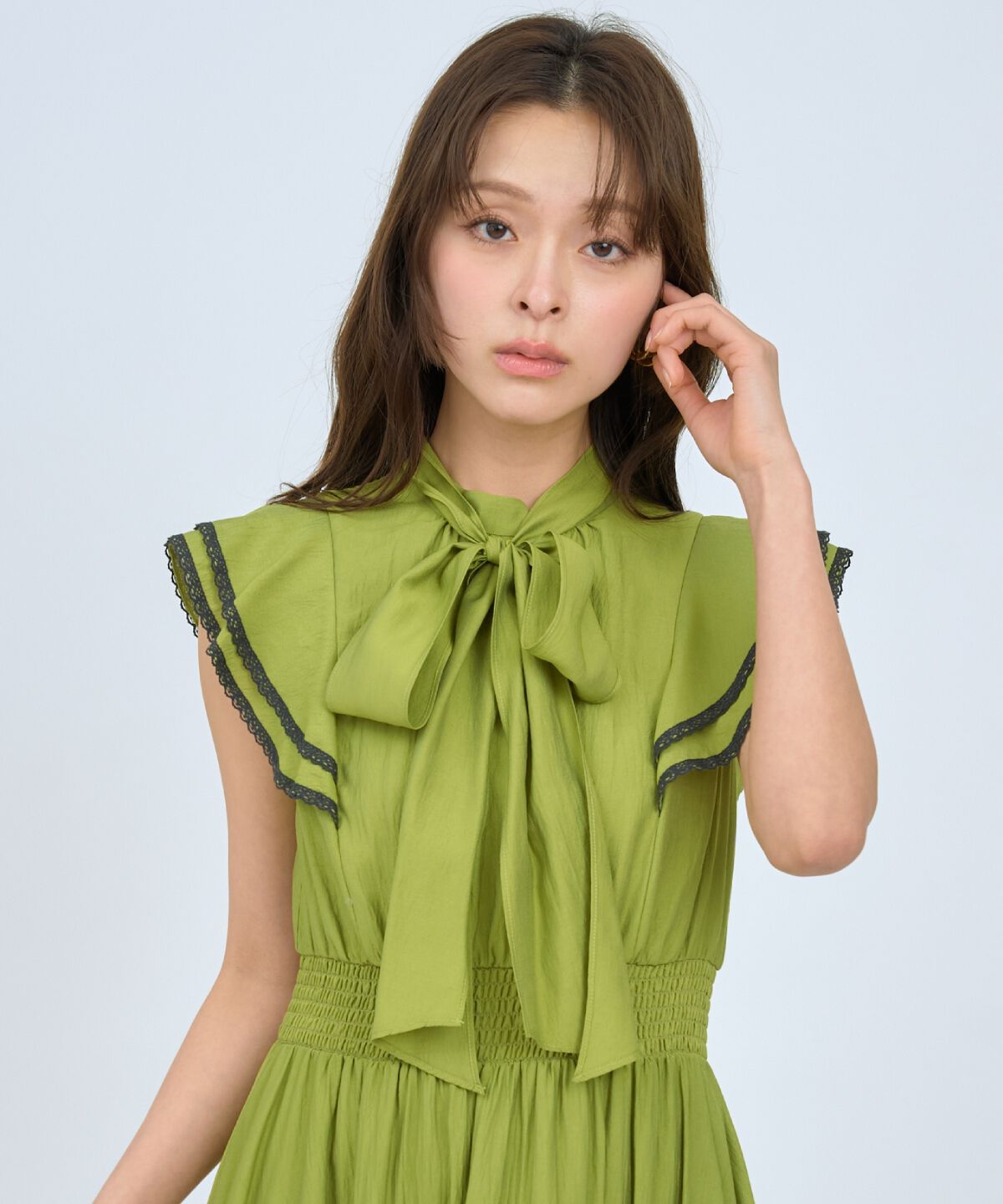 アンドクチュール「レーストリミングティアードワンピース」|ワンピース|