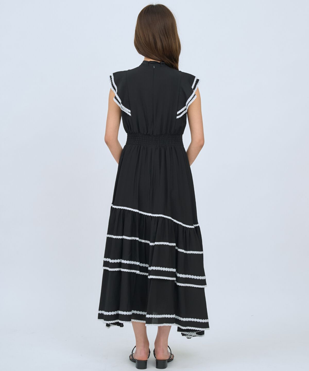 アンドクチュール「レーストリミングティアードワンピース」|ワンピース|