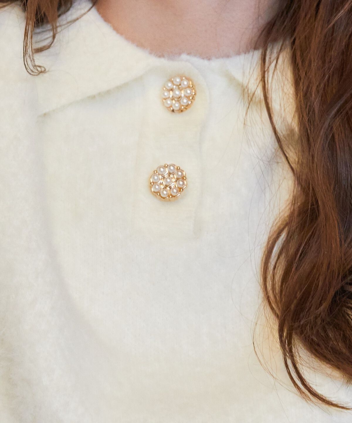 REDYAZEL「シャギーポロニットトップス」|ニット・セーター|