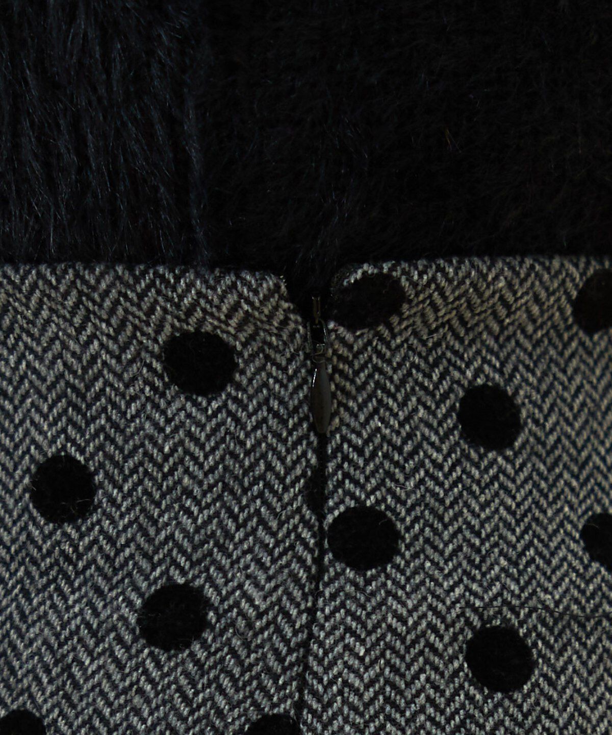 REDYAZEL「ドットフロッキーボックスプリーツミニスカート」|フレア|